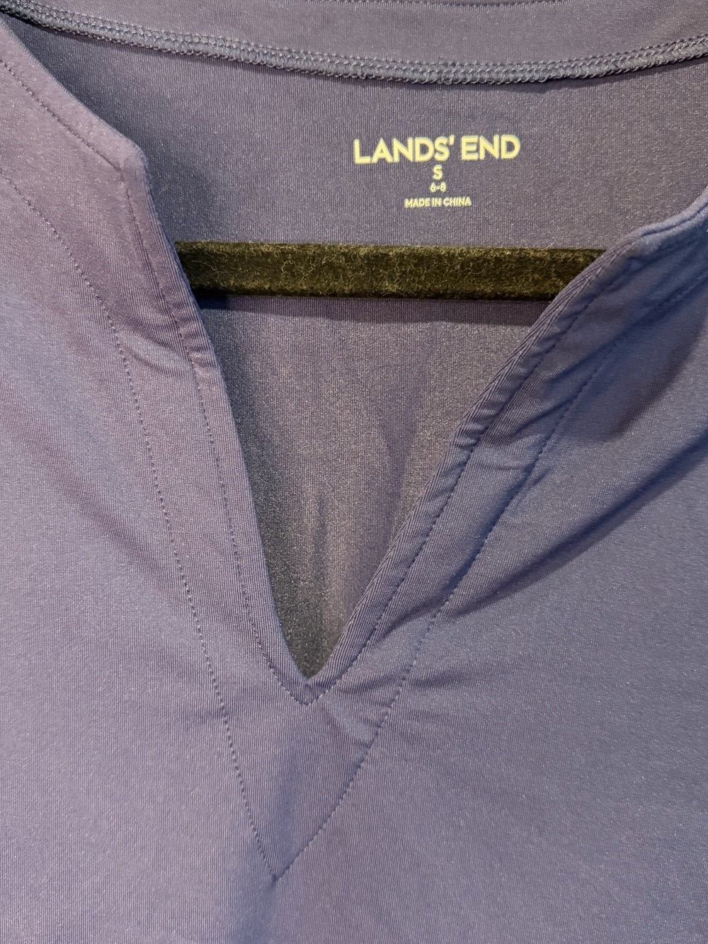 Lands’ End Navy Blue Shift Dress with Eyelet Cutout Details size Small (6-8) - Picture 3 of 8